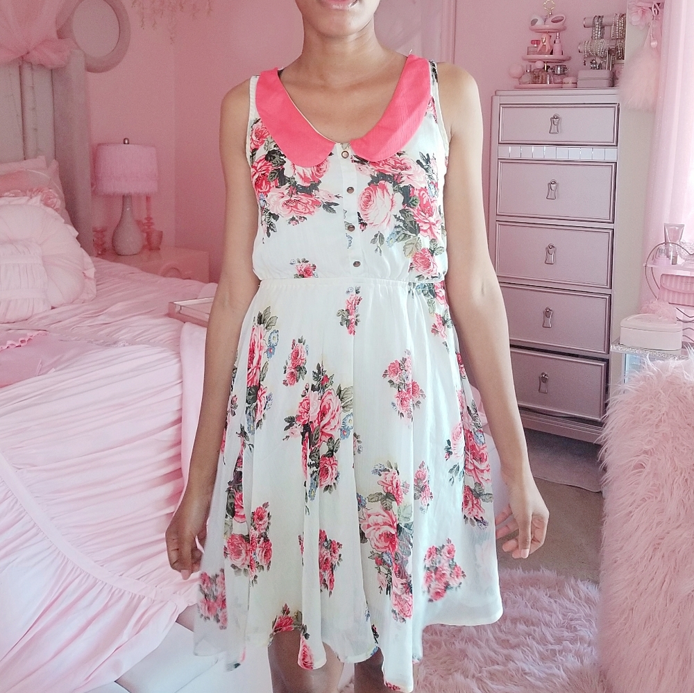 Vintage Coquette Floral Dress